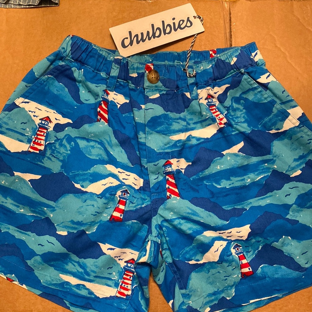 Chubbies. Lighthouse design. Size Medium 5.5 inch inseam